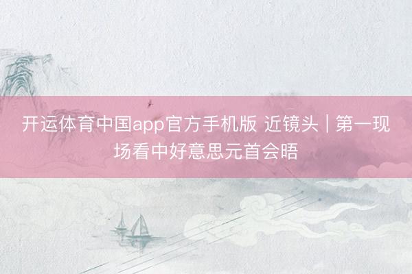 开运体育中国app官方手机版 近镜头 | 第一现场看中好意思元首会晤